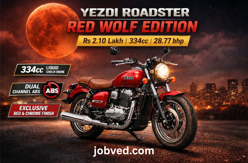 Yezdi Roadster Red Wolf Edition